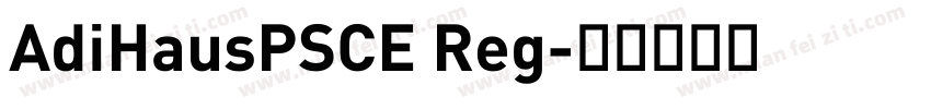 AdiHausPSCE Reg字体转换